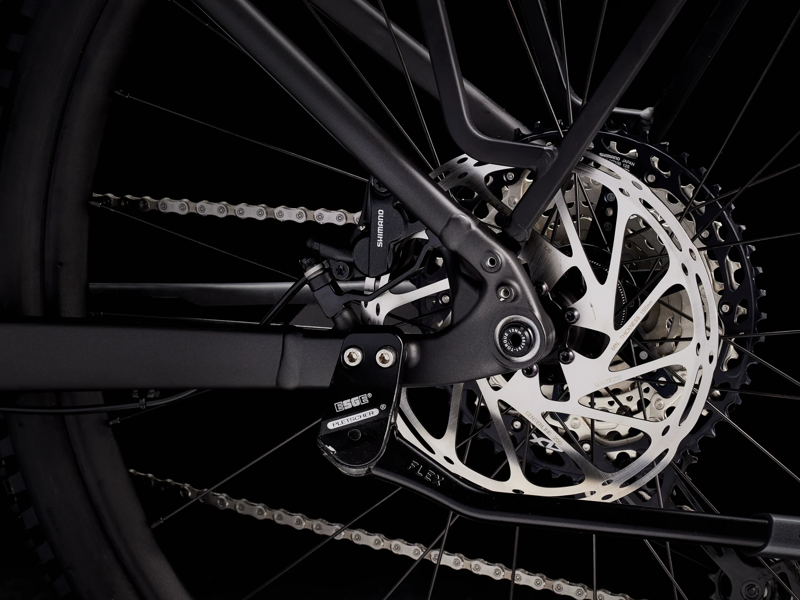 TREK Powerfly Sport 7 Equipped 625Wh Electric Mountain Bike in Matt Gloss Black and Trek Black-7