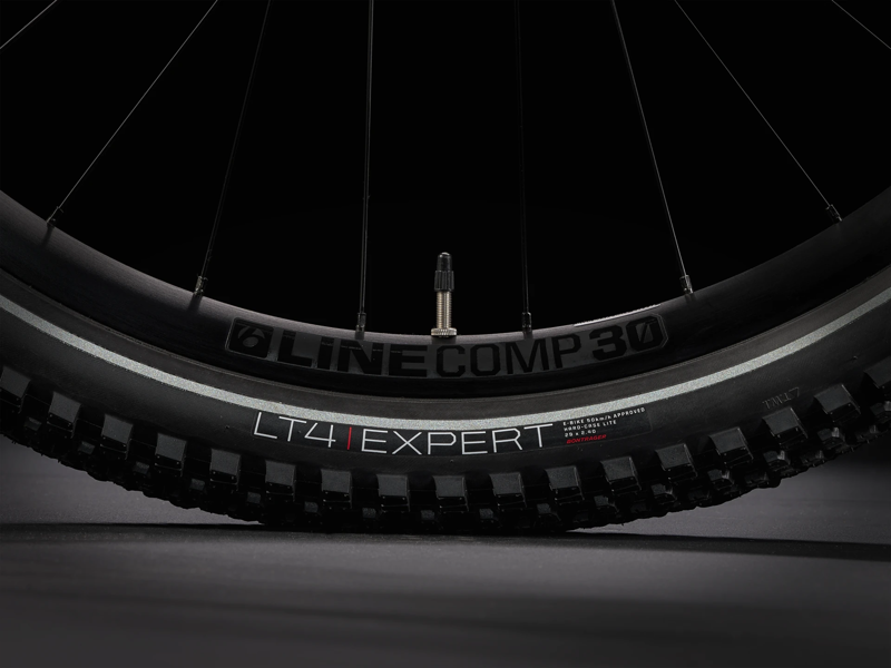 TREK Powerfly Sport 7 Equipped 625Wh Electric Mountain Bike in Matt Gloss Black and Trek Black-9