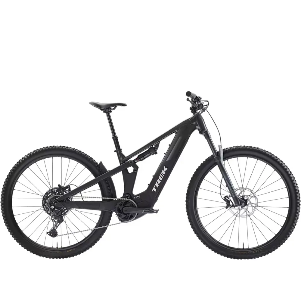 Team Cycles TREK Powerfly FS+ 4 Gen 4 800Wh Full Suspension Electric Mountain Bike in Lithium Trek Black | Interest FREE Finance & Online Refund Policy.