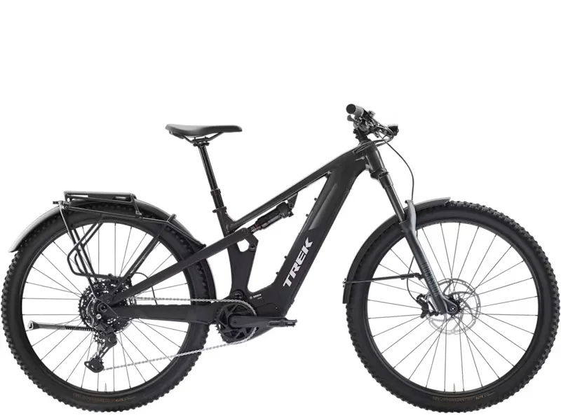 TREK Powerfly FS+ 4 800Wh Full Suspension Electric Mountain Bike in Lithium and Trek Black