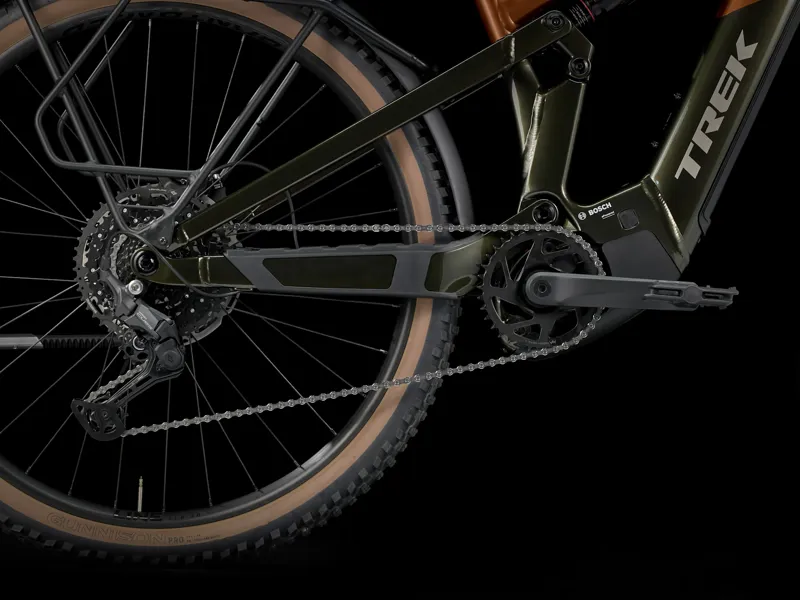 TREK Powerfly FS+ 4 Equipped Gen 4 600Wh Full Suspension Electric Mountain Bike in Pennyflake and Black Olive-4