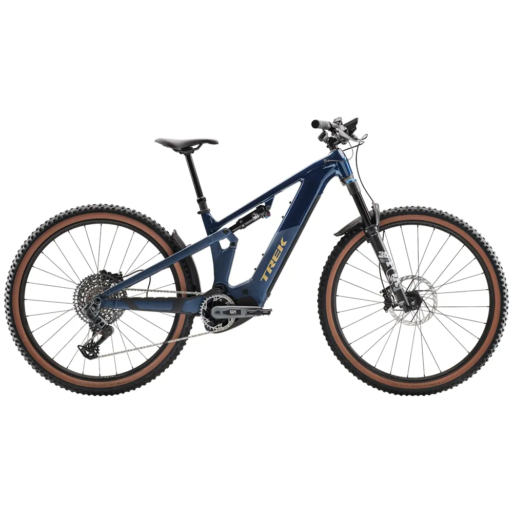 Team Cycles Trek TREK Powerfly FS+ 8 Gen 4 800Wh Ful Suspension Mountain Bike in Matte and Gloss Mulsanne Blue | Interest FREE Finance & Online Refund Policy.