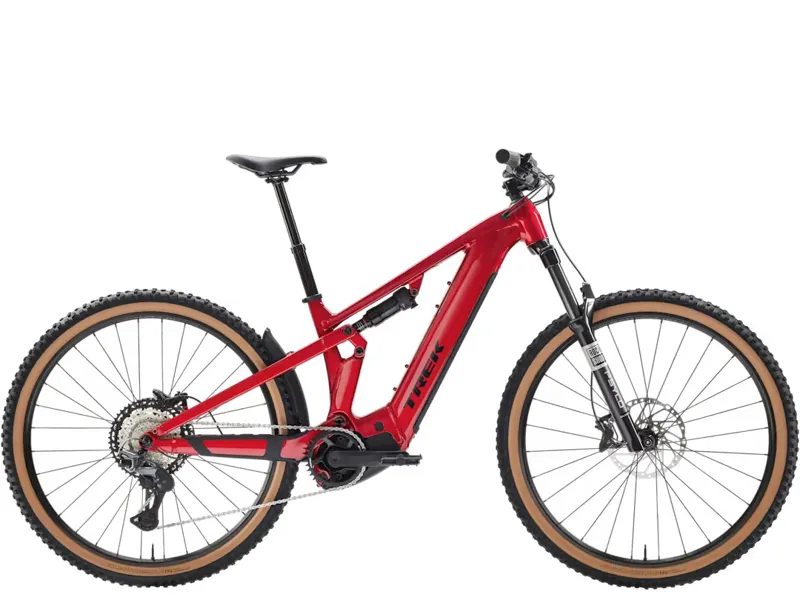 TREK Powerfly FS+ 5 Gen 4 800Wh Full Suspension Electric Mountain Bike in Fury Red