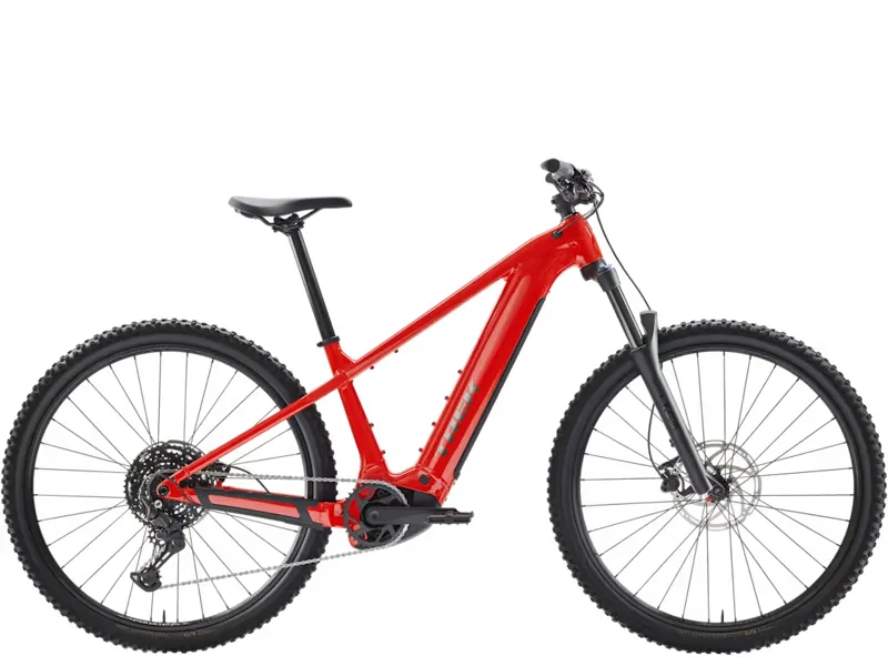 TREK Powerfly+ 4 Gen 5 800Wh Electric Mountain Bike in Radioactive Red and Black Chrome