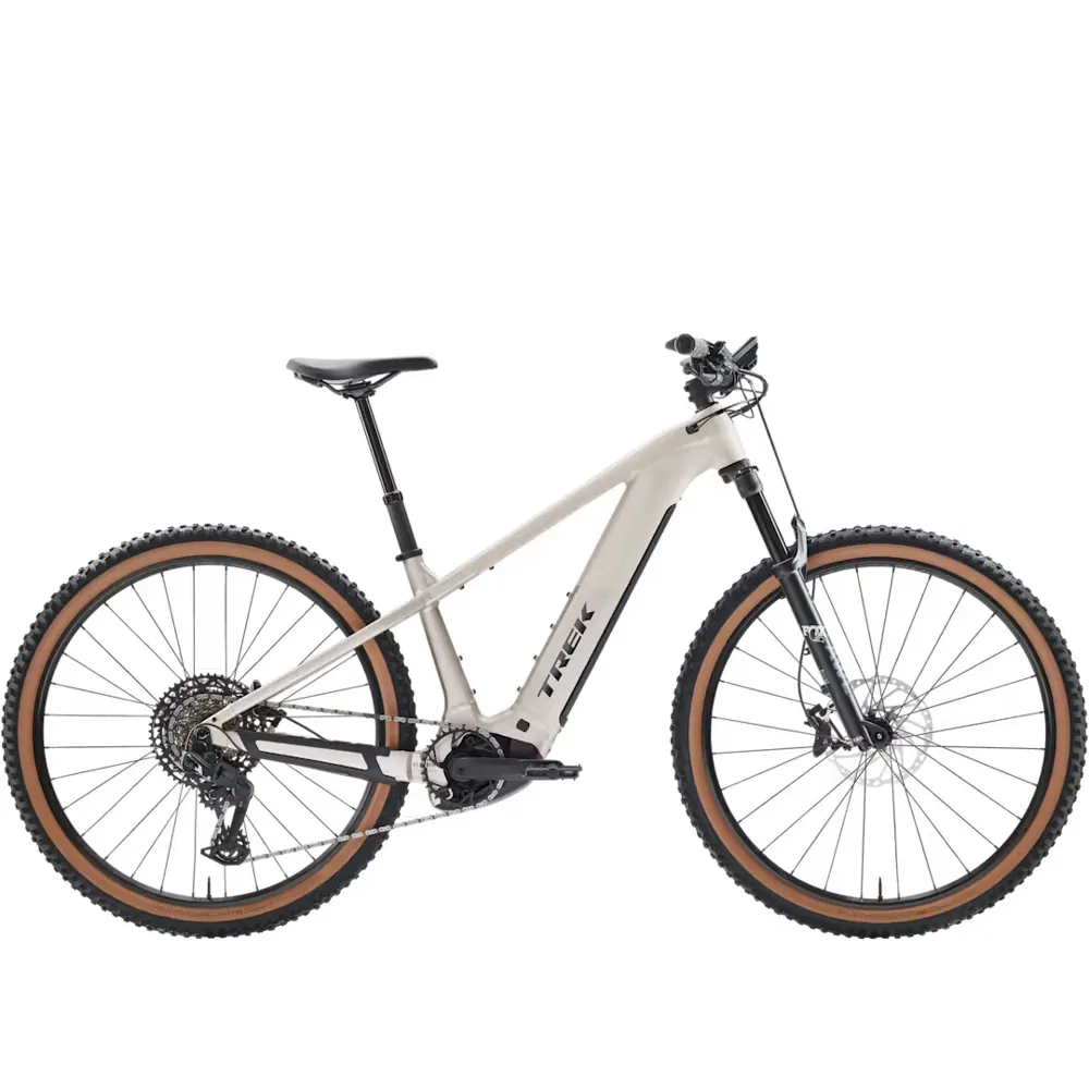 Team Cycles Trek TREK Powerfly+ 8 Gen 5 800Wh Electric Mountain Bike in Buff Beige and Supernova | Interest FREE Finance & Online Refund Policy.
