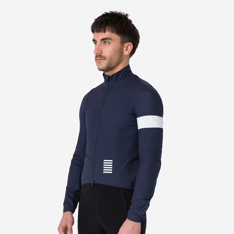 Rapha Men's Pro Team GORE-TEX Rain Jacket in Dark Navy and White-3