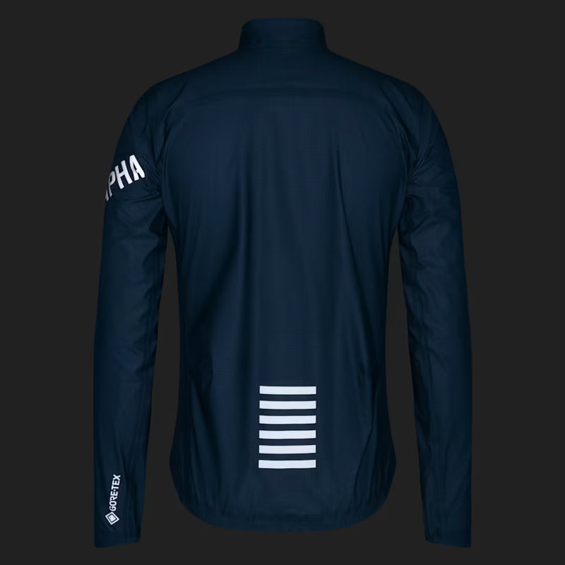 Rapha Men's Pro Team Gore-Tex Lightweight Rain Jacket in Titan and White-3