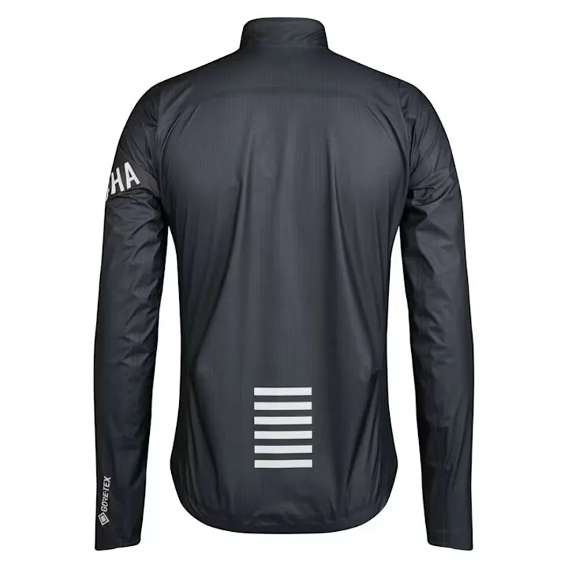 Rapha Mens Pro Team Gore Tex Lightweight Rain Jacket in Black Charcoal-1