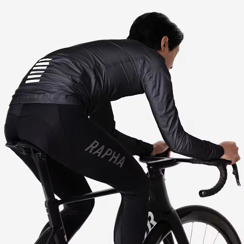Rapha Mens Pro Team Gore Tex Lightweight Rain Jacket in Black Charcoal-4