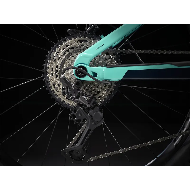 TREK Rail 9.7 Gen 2 625Wh Full Suspension Electric Bike Miami Green and Navy-3