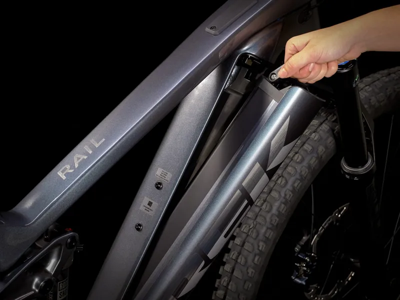 TREK Rail 9.7 750Wh Gen 4 Full Suspension Electric Mountain Bike in Galactic Grey-3