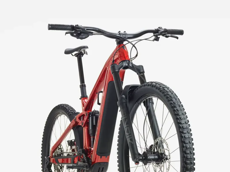 TREK Rail+ 9.7 Gen 5 800Wh Full Suspension Electric Mountain Bike in Fury Red and Dark Star-2