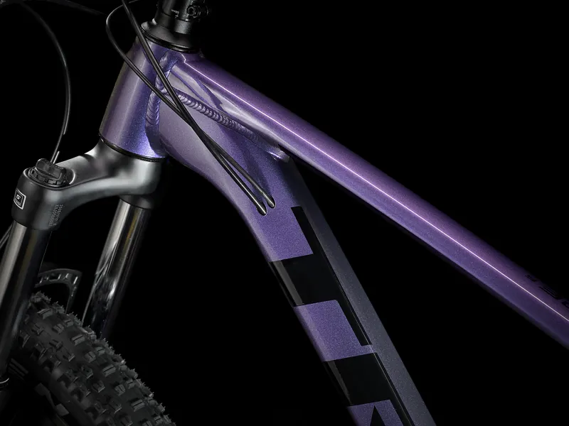 TREK Roscoe 6 Hardtail Mountain Bike in Purple Flip and Trek Black-3