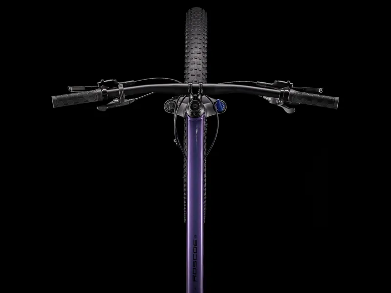 TREK Roscoe 6 Hardtail Mountain Bike in Purple Flip and Trek Black-8