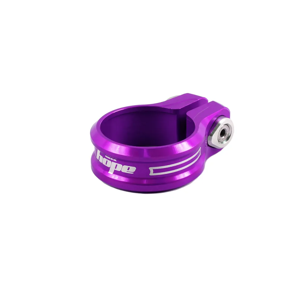 Team Cycles Hope Bolt Seat Clamp in Purple | Interest FREE Finance & Online Refund Policy.