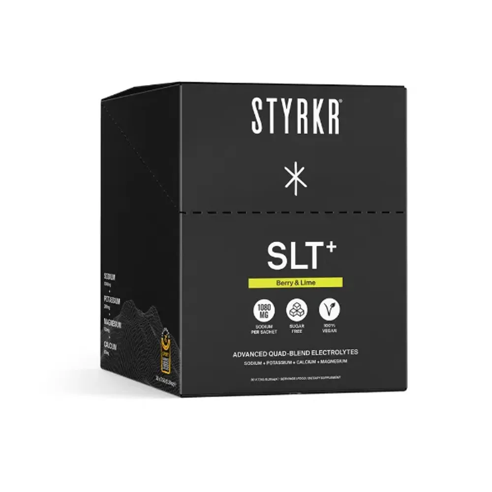 Team Cycles Styrkr STYRKR SLT+ Quad-Blend Daily Hydration Drink Sachets in Berry and Lime - x30 Box QTY | Interest FREE Finance & Online Refund Policy.
