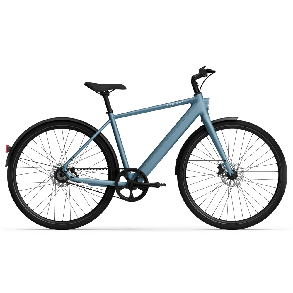 Team Cycles Tenways CGO 600 PRO 360Wh Electric City Bike in Sky Blue | Interest FREE Finance & Online Refund Policy.