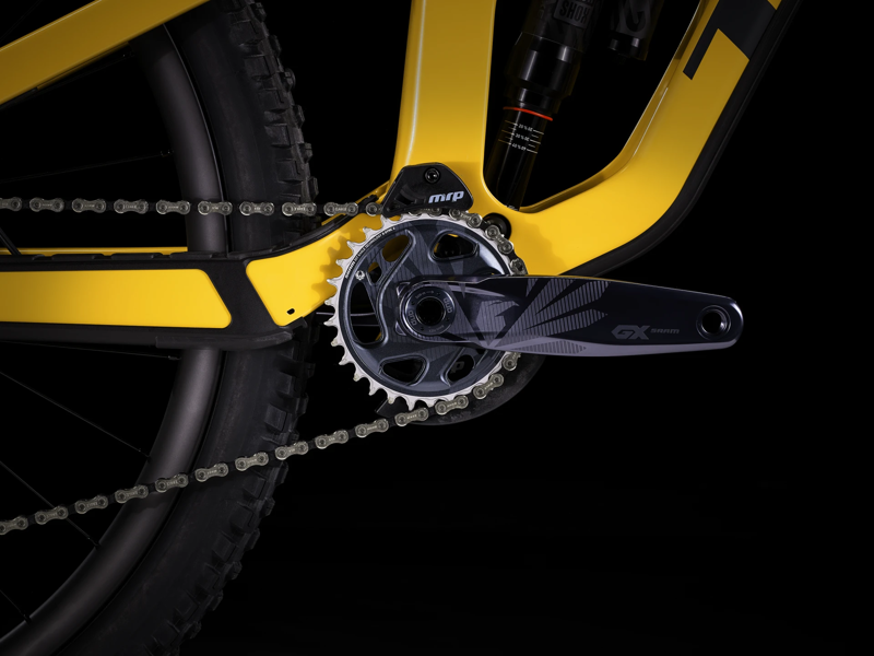 TREK Slash 9.8 GX AXS Full Suspension Mountain Bike in Satin Baja Yellow-2