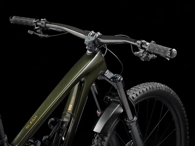 TREK Slash 9.8 XT Gen 6 Full Suspension Mountain Bike in Black Olive-1