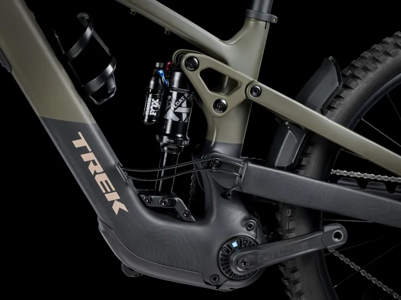 TREK Slash+ 9.7 SLX XT 580Wh Full Suspension Electric Mountain Bike in Olive Drab-3