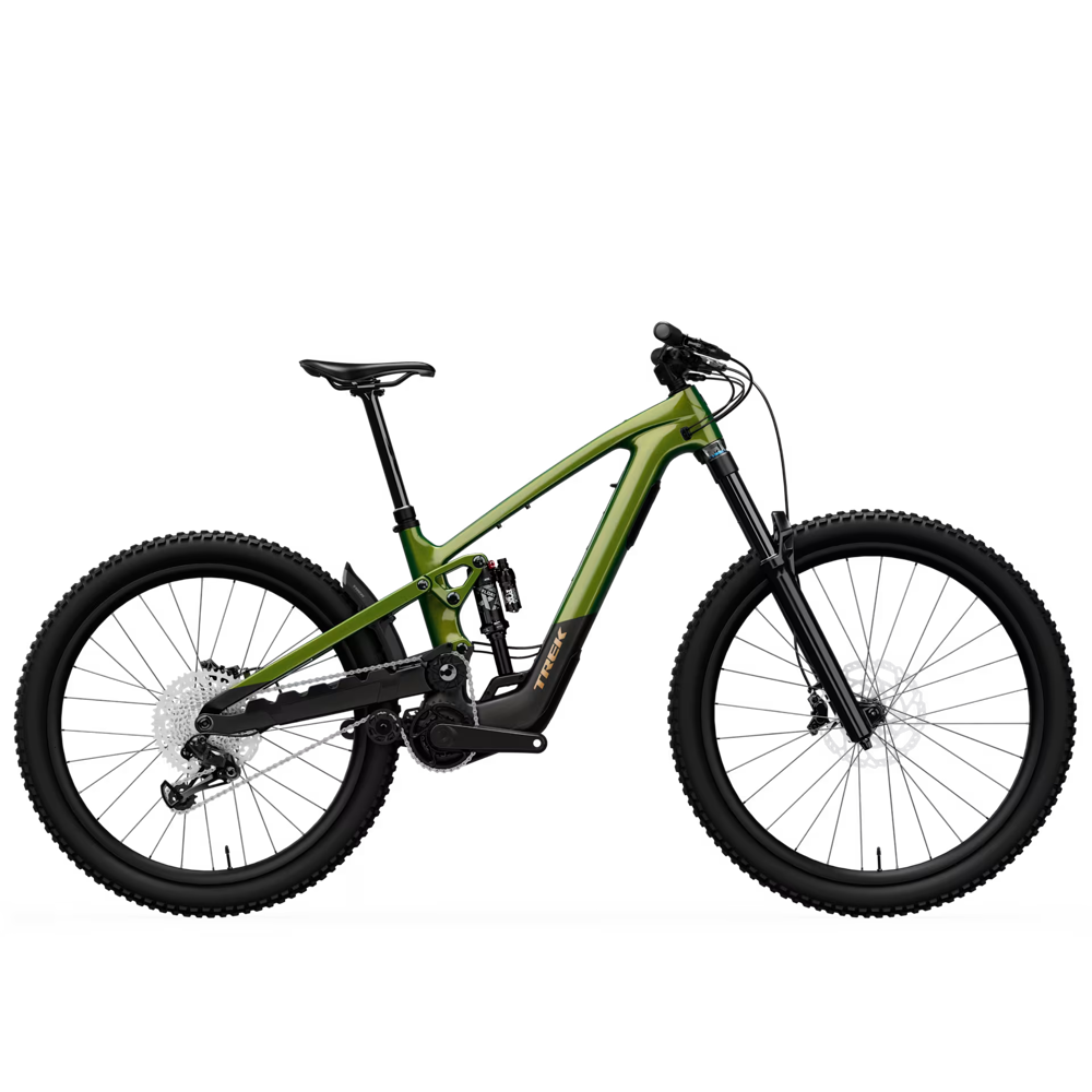 Team Cycles Trek TREK Slash+ 9.7 580Wh Electric Full Suspension Mountain Bike in Gloss Chameleon Green and Matte Dark Web | Interest FREE Finance & Online Refund Policy.