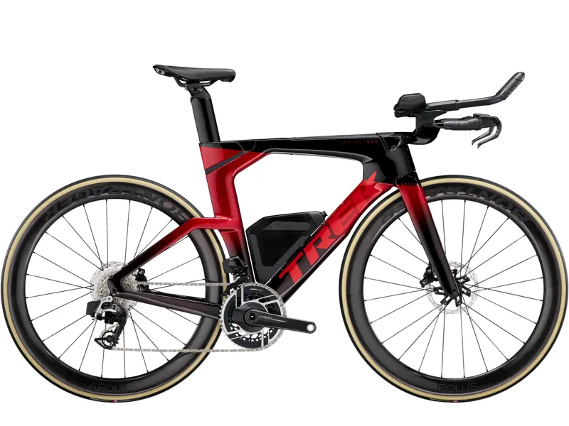 TREK Speed Concept SLR 9 AXS Triathlon Bike in Metallic Red Smoke to Carbon Red Smoke Fade