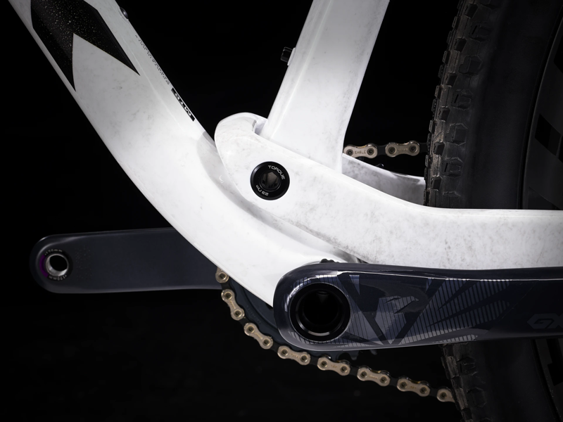 TREK Supercaliber 9.8 GX AXS Full Suspension XC Mountain Bike in Trek White and Gravel-8