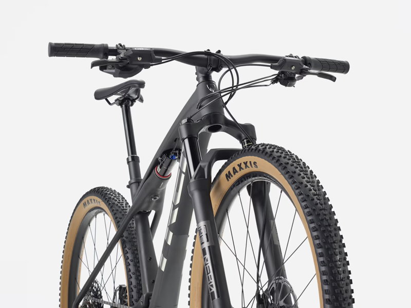 TREK Supercaliber SL 9.6 Gen 2 Full Suspension Mountain Bike in Matte Carbon and Gloss Black Splatter-1