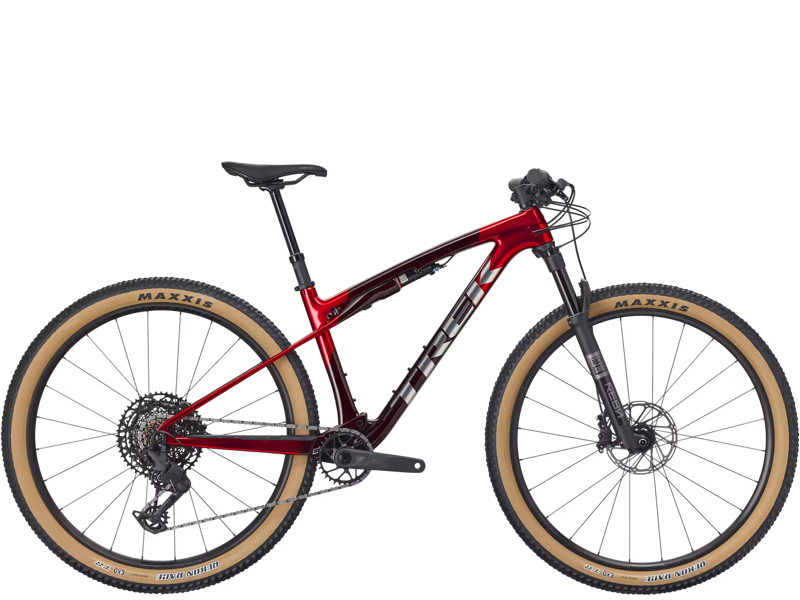 TREK Supercaliber SL 9.6 Gen 2 Full Suspension Mountain Bike in Fury Red and Carbon Red Smoke