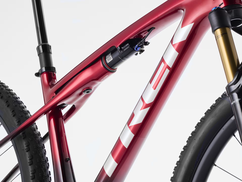 TREK Supercaliber SLR 9.8 XT Di2 Gen 2 Full Suspension Mountain Bike in Red Smoke and Drizzle-3
