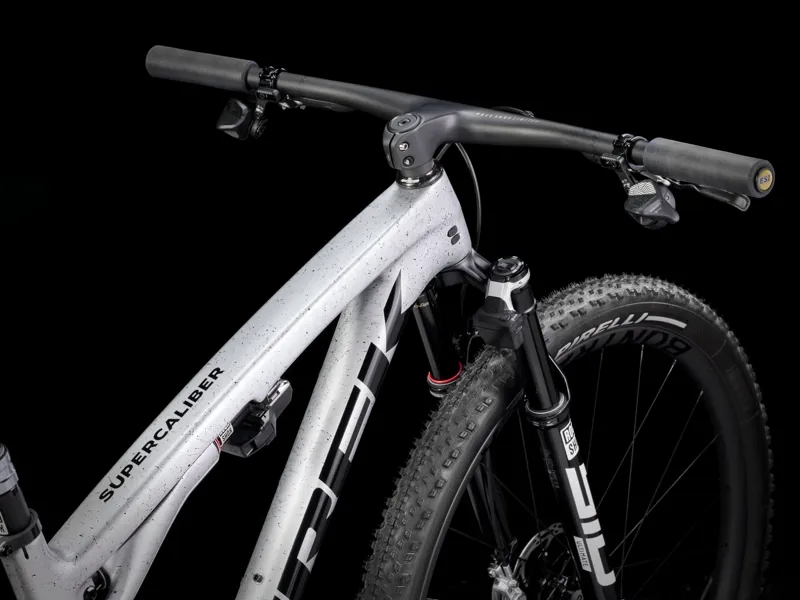 TREK Supercaliber SLR 9.9 Flight Attendant Gen 2 Full Suspension XC Mountain Bike in Argent Drizzle-1