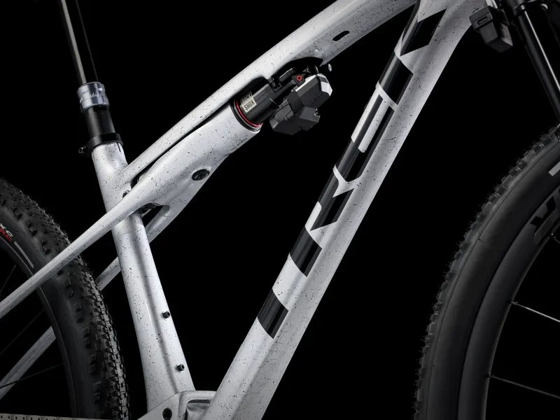 TREK Supercaliber SLR 9.9 Flight Attendant Gen 2 Full Suspension XC Mountain Bike in Argent Drizzle-3