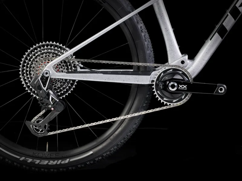 TREK Supercaliber SLR 9.9 Flight Attendant Gen 2 Full Suspension XC Mountain Bike in Argent Drizzle-4