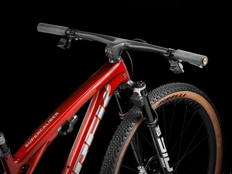 TREK Supercaliber SLR 9.9 Flight Attendant Gen 2 Full Suspension XC Mountain Bike in Red Smoke and Drizzle-1