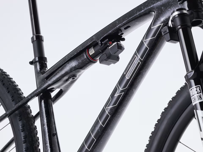 TREK Supercaliber SLR 9.8 X0 Flight Attendant Gen 2 Full Suspension Mountain Bike in Carbon Smoke and Galactic Grey Marble-3