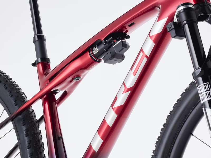 TREK Supercaliber SLR 9.8 X0 Flight Attendant Gen 2 Full Suspension Mountain Bike in Red Smoke and Drizzle-3