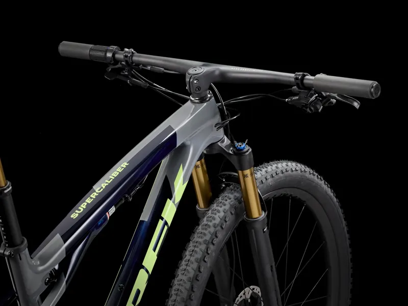 TREK Supercaliber SLR 9.9 XTR Gen 2 Full Suspension XC Mountain Bike in Carbon Smoke Blue Slate and Green-1