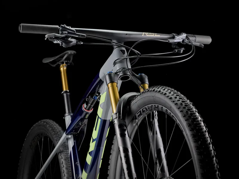TREK Supercaliber SLR 9.9 XTR Gen 2 Full Suspension XC Mountain Bike in Carbon Smoke Blue Slate and Green-2