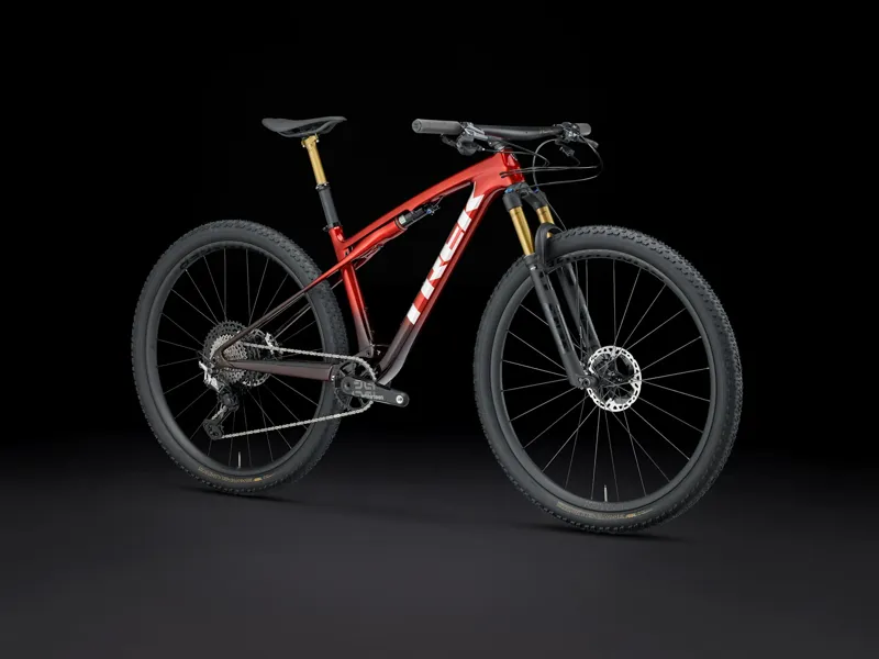 TREK Supercaliber SLR 9.9 XTR Gen 2 Full Suspension XC Mountain Bike in Red Smoke Drizzle-5