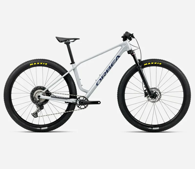 ORBEA Alma H30 Hardtail Mountain Bike in Halo Silver and Tanzanite