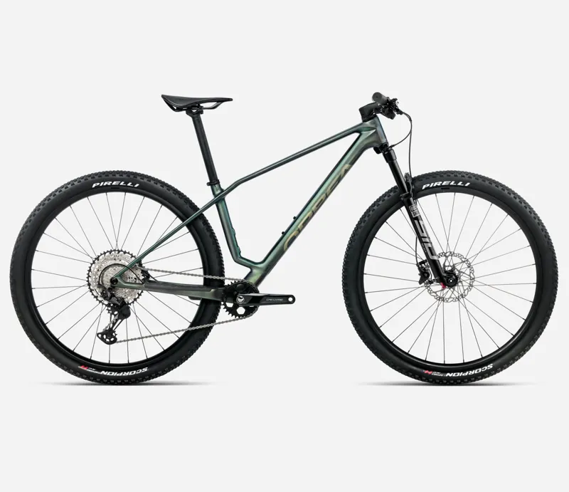 ORBEA Alma M30 Hardtail Mountain Bike in Seaweed Carbon View Matt