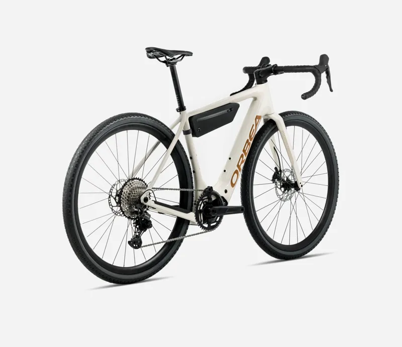 ORBEA Denna H40 420Wh Electric Gravel Bike in Ivory White and Titan Gold-1