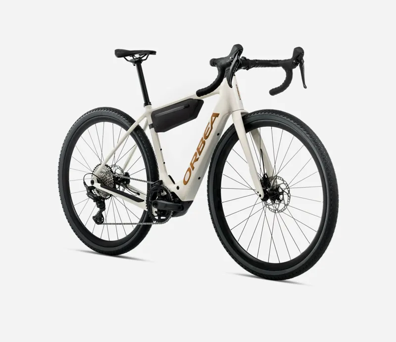 ORBEA Denna H40 420Wh Electric Gravel Bike in Ivory White and Titan Gold-2