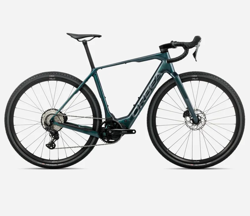 ORBEA Denna M20 420Wh Electric Gravel Bike in Escape Green and Foggy Matt