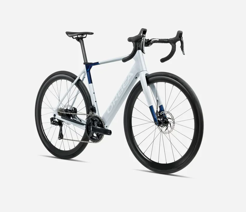 ORBEA Gain M30 353Wh Electric Road Bike in Halo Silver Matt and Blue Carbon View-2