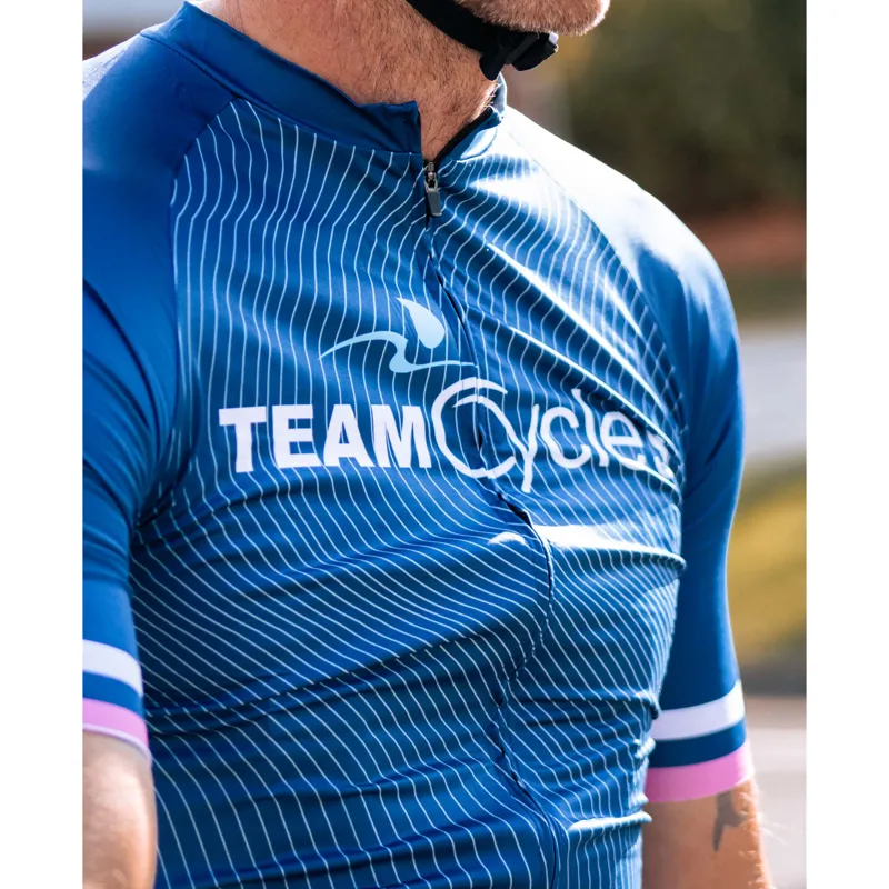 Team Cycles Road Cycling Jersey in Blue-2