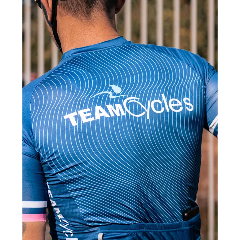 Team Cycles Road Cycling Jersey in Blue-5