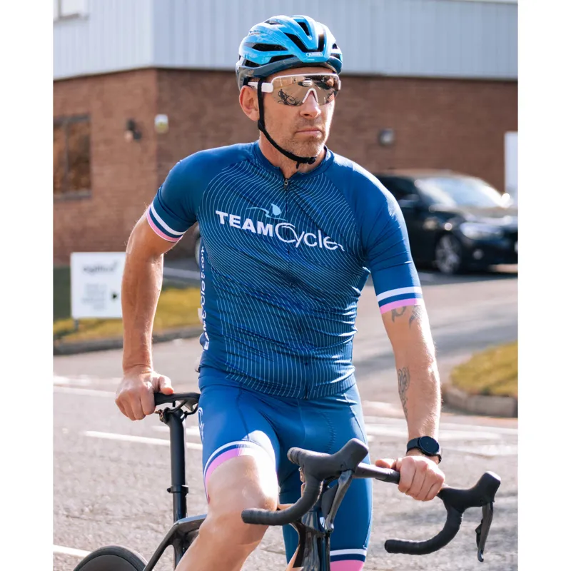 Team Cycles Road Cycling Jersey in Blue-6