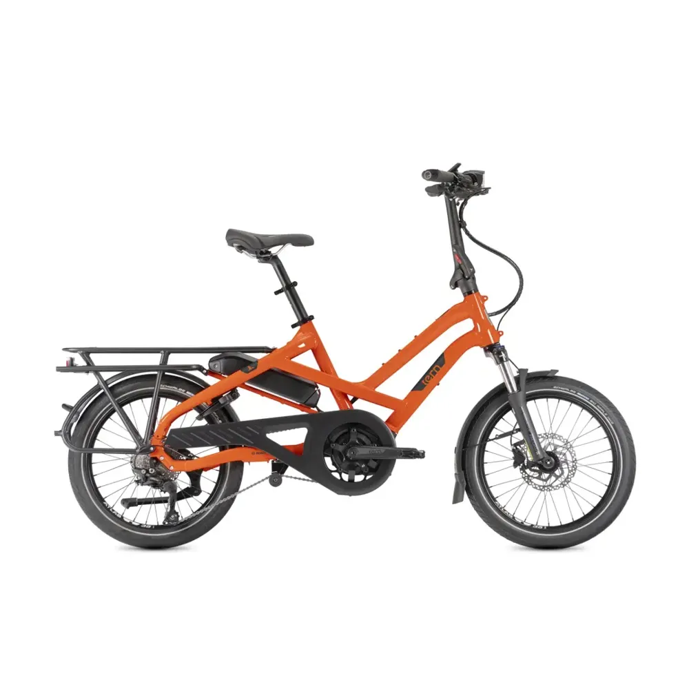 Team Cycles Tern Bikes Tern HSD P10 Gen 2 545Wh Electric Cargo Bike in Orange | Interest FREE Finance & Online Refund Policy.