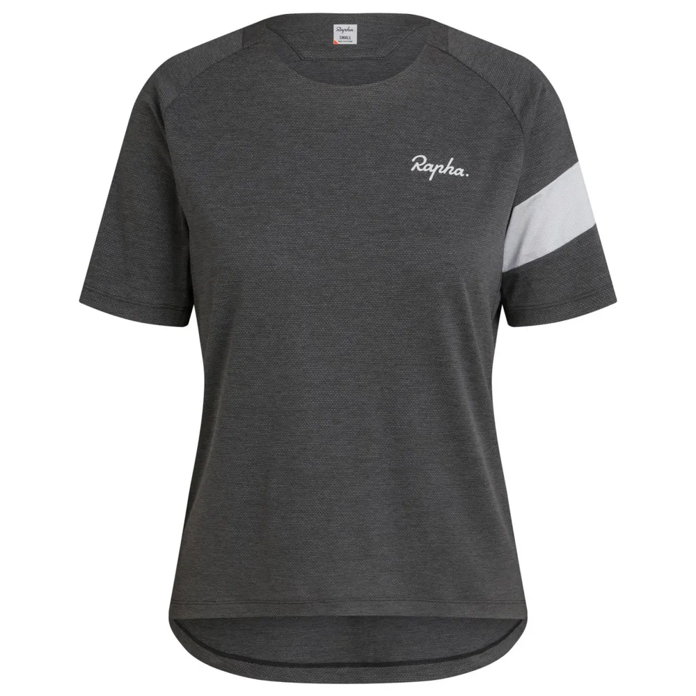 Team Cycles Rapha Women's Trail Technical T Shirt in Grey | Interest FREE Finance & Online Refund Policy.